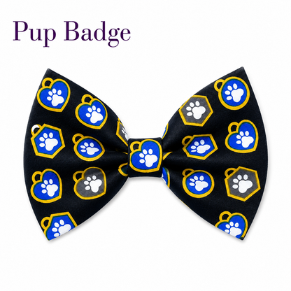 Pup Badge Bow Slip