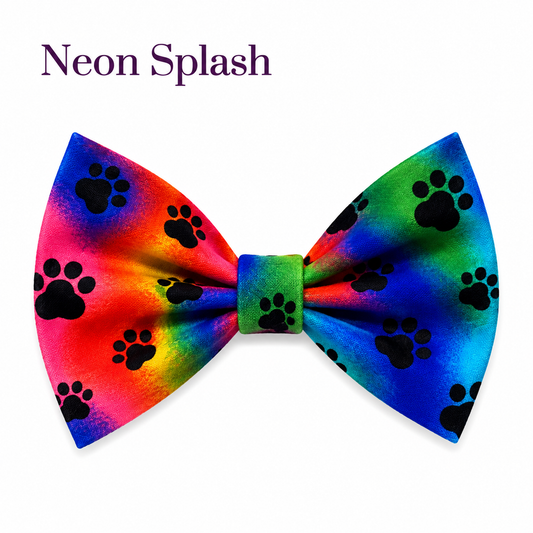Neon Splash Bow Slip